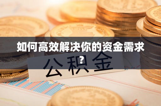 托里如何高效解决你的资金需求？