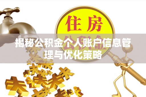 托里揭秘公积金个人账户信息管理与优化策略
