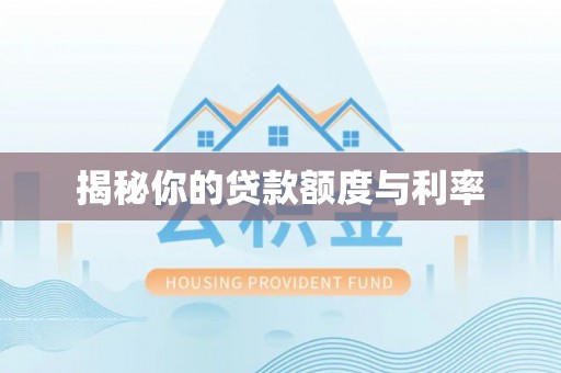 托里揭秘你的贷款额度与利率