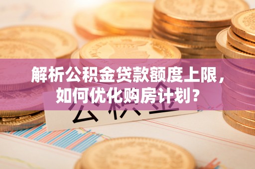 托里解析公积金贷款额度上限，如何优化购房计划？