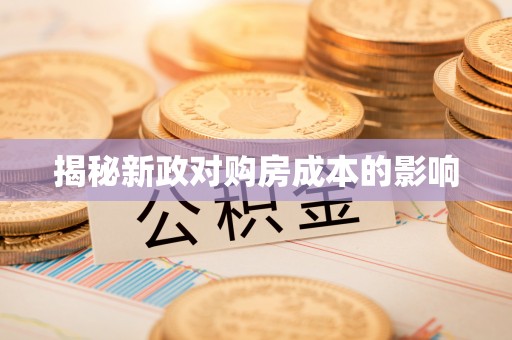 托里揭秘新政对购房成本的影响